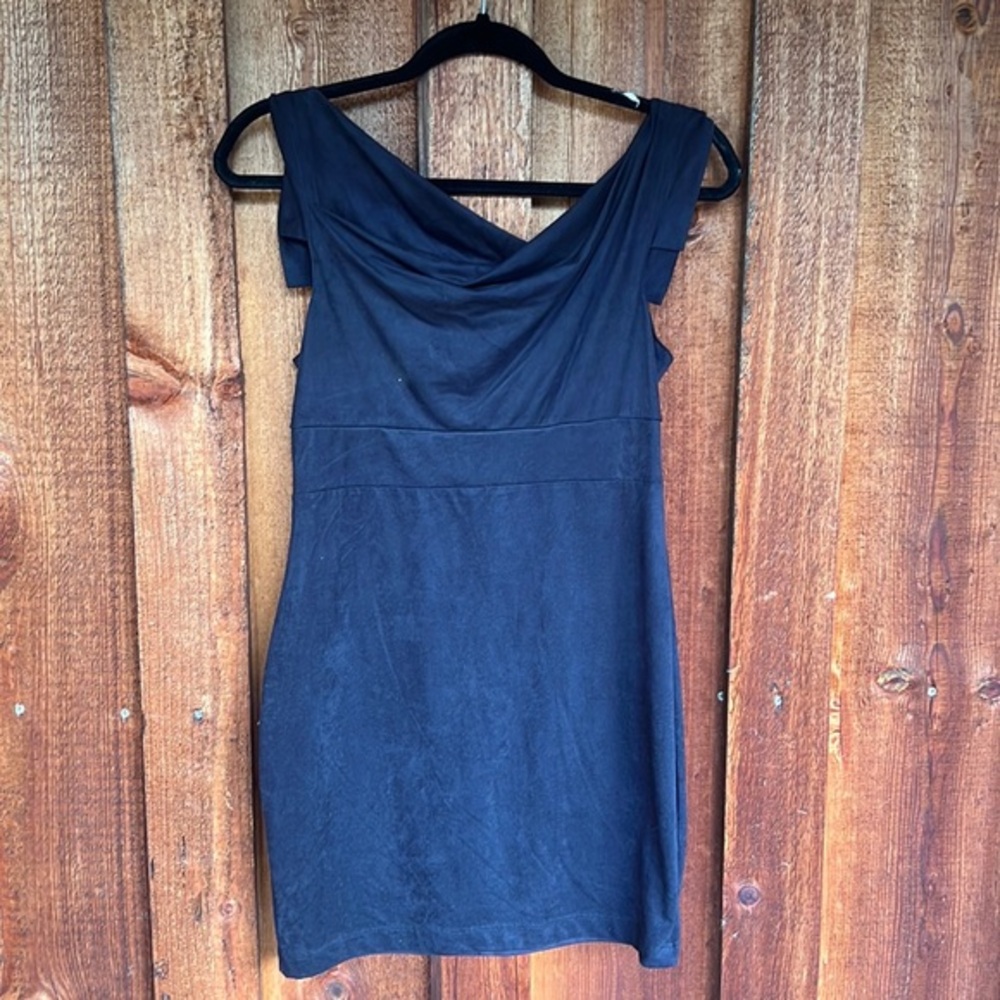 Black Suede Mini Dress